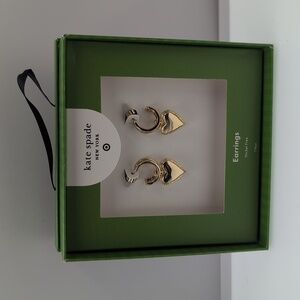 Kate Spade New York Hoop Heart Earrings